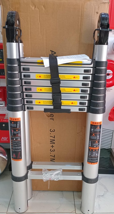 7.4m Telescopic Aluminum Ladder Double(3.7+3.7m)
